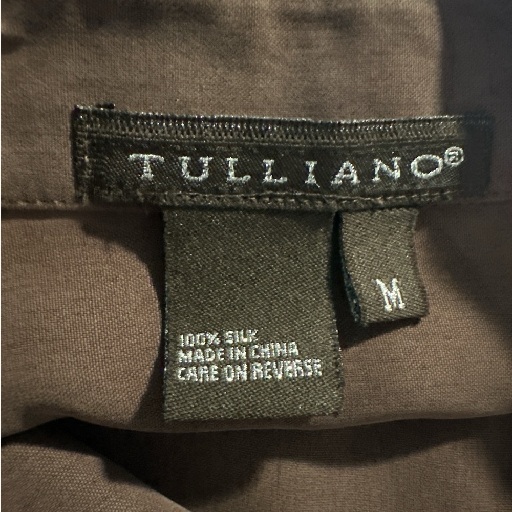 Men's Classic Brown Short Sleeve Shirt 100% Silk - Picture 3 of 4